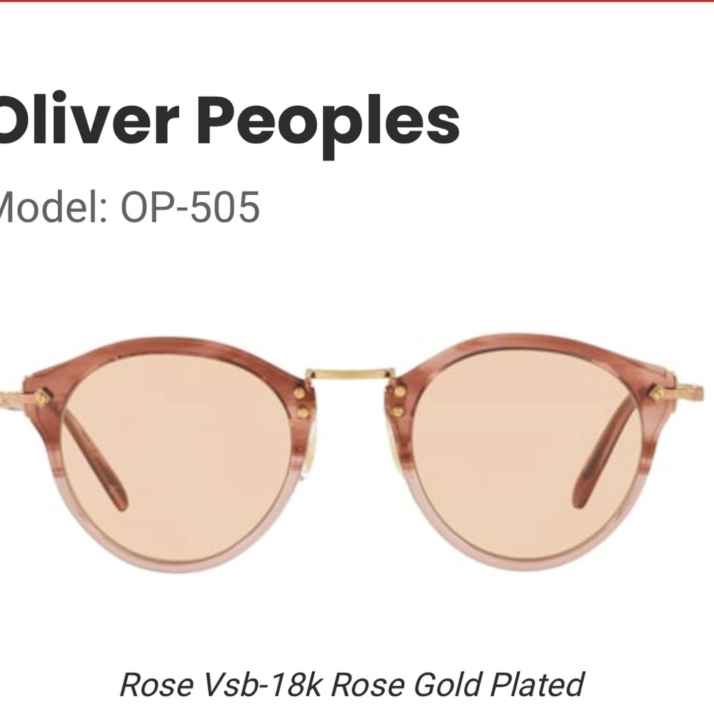 Oliver People’s OP-505 sunglasses rose gold